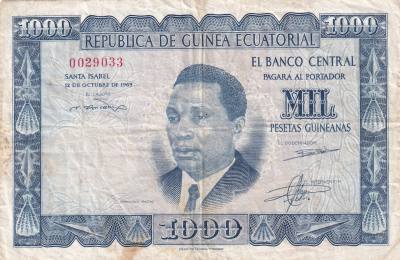 CRBX2697 BILLETE GUINEA ECUATORIAL 1000 PESETAS 1969 BC