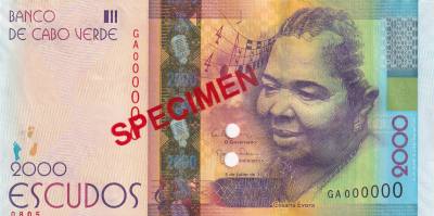 CRBX2744 BILLETE CABO VERDE 2000 ESCUDOS 2014 SPECIMEN SIN CIRCULAR