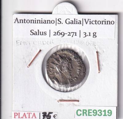 CRE9319 MONEDA ROMANA ANTONINIANO SUR DE LA GALIA VICTORINO SALUS 269-271