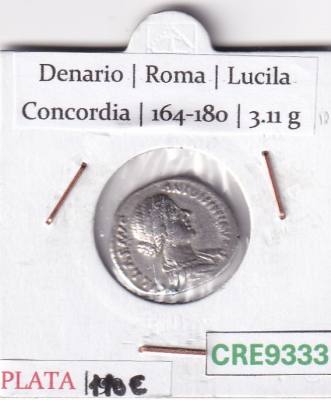 CRE9333 MONEDA ROMANA DENARIO ROMA LUCILA CONCORDIA 164-180