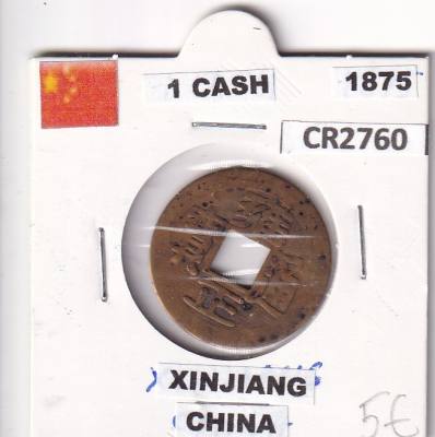 CR2760 MONEDA CHINA 1 CASH 1875