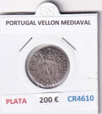 CR4610 MONEDA PORTUGAL VELLON MEDIAVAL PLATA