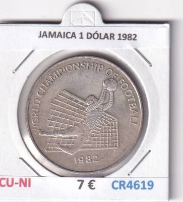 CR4619 MONEDA JAMAICA 1 DÓLAR 1982 CUPRONIQUEL