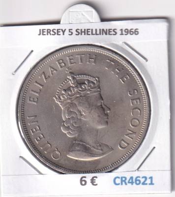 CR4621 MONEDA JERSEY 5 SHELLINES 1966 NIQUEL