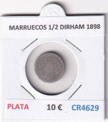 CR4629 MONEDA MARRUECOS 1/2 DIRHAM 1898 PLATA