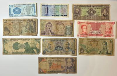 CRBL0626 LOTE 10 BILLETES VENEZUELA USADOS VER FOTO