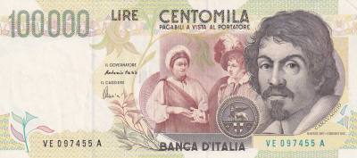 CRBX0657 BILLETE ITALIA 100000 LIRAS 1994 EBC