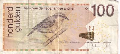 CRBX2583 BILLETE ANTILLAS HOLANDESAS 100 GULDEN 2016 SIN SERIE BC