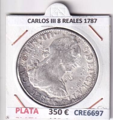 CRE6697 MONEDA ESPAÑA CARLOS III 8 REALES 1787 PLATA