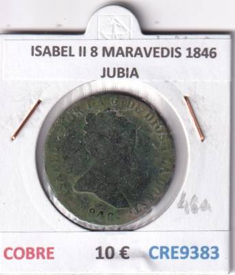CRE9383 MONEDA ESPAÑA ISABEL II 8 MARAVEDIS 1846 JUBIA COBRE