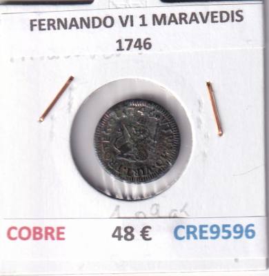 CRE9596 MONEDA ESPAÑA FERNANDO VI 1 MARAVEDIS 1746 COBRE