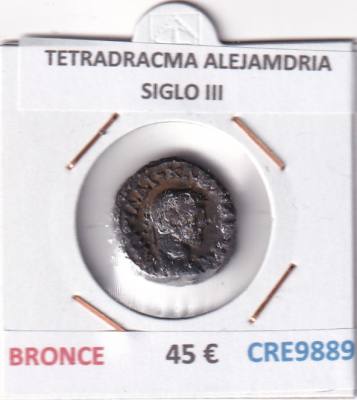 CRE9889 MONEDA TETRADRACMA ALEJAMDRIA SIGLO III BRONCE