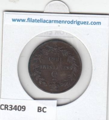 CR3409 MONEDA ITALIA 5 CENTESIMI 1861 VICTOR EM. II BC