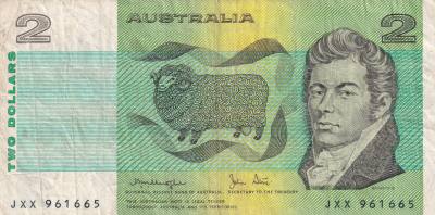 CRBX0717 BILLETE AUSTRALIA 2 DOLARES MBC