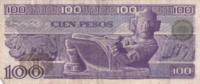 CRBX0760 BILLETE MEXICO 100 ESCUDOS 1978 MBC