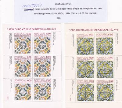 CRSEXT0657 SELLOS PORTUGAL  Juego completo de los Minipliegos VER FOTOS
