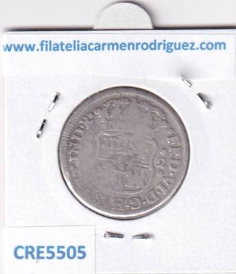 CRE5505 MONEDA ESPAÑA FERNANDO VI 2 REALES 1753 MEXICO PLATA