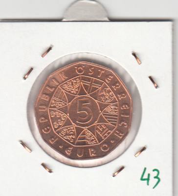 CREU0043 MONEDA AUSTRIA 5 EUROS 2013 SIN CIRCULAR 