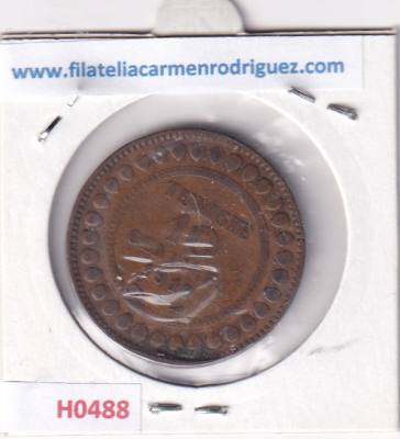 H0488 MONEDA TUNEZ 10 CENTIMOS 1917