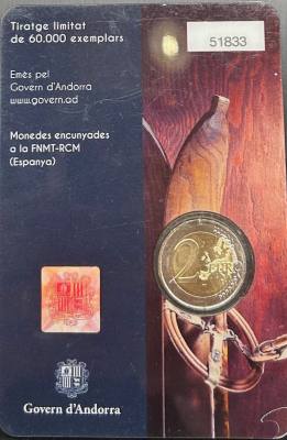 HEUR0588 MONEDA ANDORRA 2 EUROS 2024 (Esquí en andorra) CARTERA