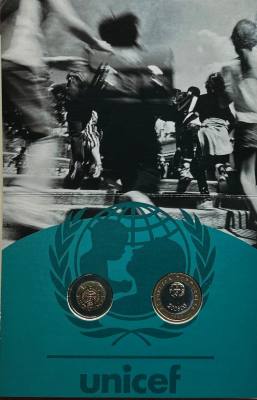 HEXP096 CARTERA PORTUGAL 50 AÑOS UNICEF 1999 9 MONEDAS