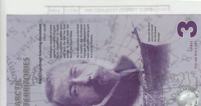 CRJ1112 BILLETE TERR. ARTICO 3 DOLARES 2011 POLIMERO ARC-05