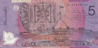 CRBX2512 BILLETE AUSTRALIA 5 DOLARES BC+