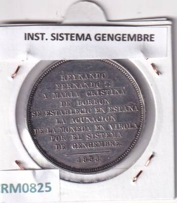 CRM0825 MEDALLA ARGENTINA FERNANDO VII INST. SISTEMA GENGEMBRE