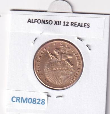 CRM0828 FICHA PUBLICIDAD LOPEZ MATA DE CUBA ALFONSO XII 12 REALES