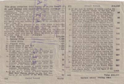 CRBL0534 BILLETE LOTERIA GIBRALTAR DE NAVIDAD 1958 1º SERIE