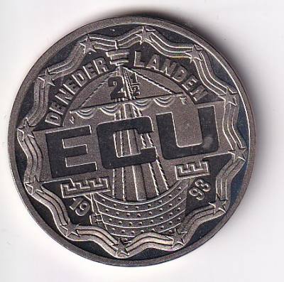 HEXP0121 MONEDA PAISES BAJOS 2 1/2 ECUS 1993 CUPRONIQUEL