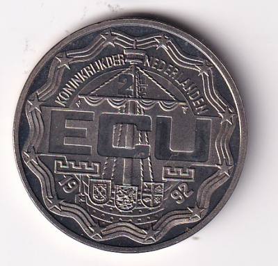 HEXP0122 MONEDA PAISES BAJOS 2 1/2 ECUS 1992 CUPRONIQUEL