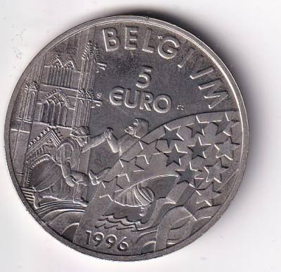 HEXP0127 MONEDA BELGICA 5 EUROS 1996 CUPRONIQUEL