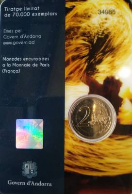 HEUR0617 MONEDA ANDORRA 2 EUROS 2023 (Solsticio de Verano) COIN CARD