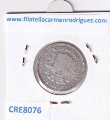 CRE8076 MONEDA ESPAÑA GOBIERNO PROVISIONAL 1 PESETA 1869 PLATA