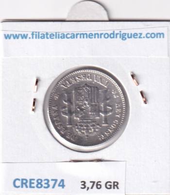 CRE8374 MONEDA ESPAÑA ALFONSO XII FALSA DE EPOCA 1885 1 PESETA PLATA