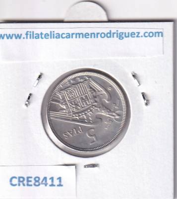 CRE8411 MONEDA ESTADO ESPAÑOL 1957  *75 5 PESETAS NIQUEL S/C