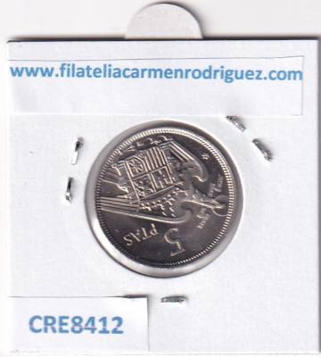 CRE8412 MONEDA ESTADO ESPAÑOL 1957  *75 5 PESETAS NIQUEL