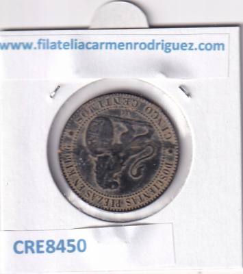 CRE8450 MONEDA ESPAÑA GOBIERNO PROV. 5 CENTIMOS 1870 BARCELONA