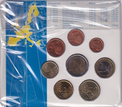 CRC0178 CARTERA EUROS GRECIA 2002 8 VALORES NUEVA