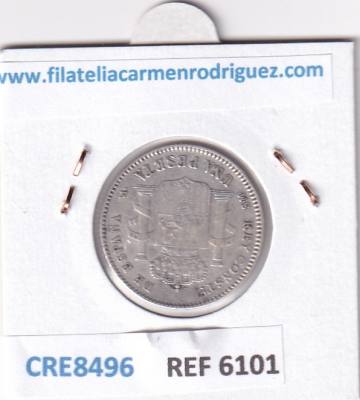 CRE8496 MONEDA ESPAÑA ALFONSO XIII 1 PESETA 1901 *19*01 SMV PLATA