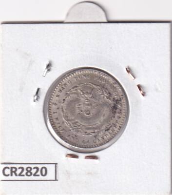 CR2820 MONEDA CHINA 20 FEN KWANGTUNG LEYENDA DRAGON CON PERLA GUANGXU 24 (1899)