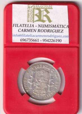 CRCAP175 MONEDA ESPAÑA ALFONSO XII 2 PESETAS 181 *81 MSM PLATA