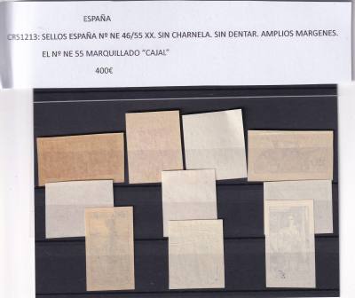 CRS1213 SELLOS ESPAÑA Nº NE 46/55 XX. SIN CHARNELA. VER DESCRIPCION EN FOTO