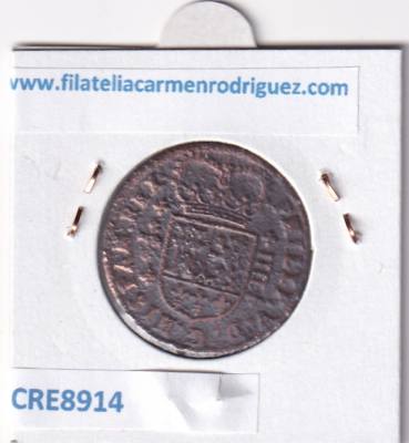 CRE8914 MONEDA ESPAÑA FELIPE V 4 MARAVEDIS 1713 VALENCIA COBRE