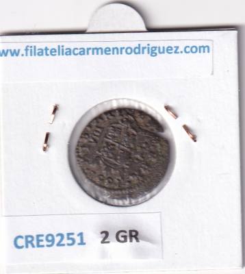 CRE9251 MONEDA ESPAÑA FELIPE IV 8 MARAVEDIS 1662 MADRID Y TIPO 111 VELLON