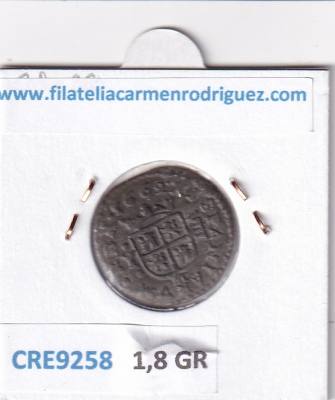CRE9258 MONEDA ESPAÑA FELIPE IV 8 MARAVEDIS 1662 MADRID Y TIPO 111 VELLON