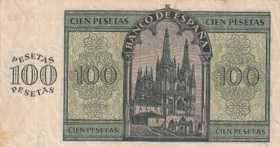 CRBS1983 BILLETE ESPAÑA 100 PESETAS 1936 SERIE X MBC