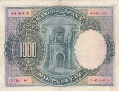 CRBS1999 BILLETE ESPAÑA 1000 PESETAS 1925 MBC