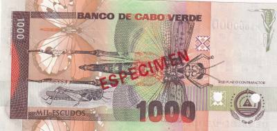 CRBX2742 BILLETE CABO VERDE 1000 ESCUDOS 2002 SPECIMEN SIN CIRCULAR